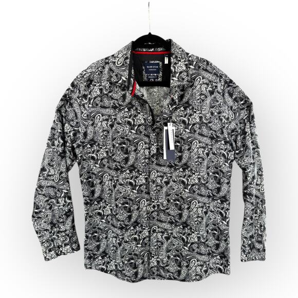 Silver Stone Paisley Collection Long Sleeve Men’s Modern Fit Dress Shirt NWT XXL - Picture 1 of 8